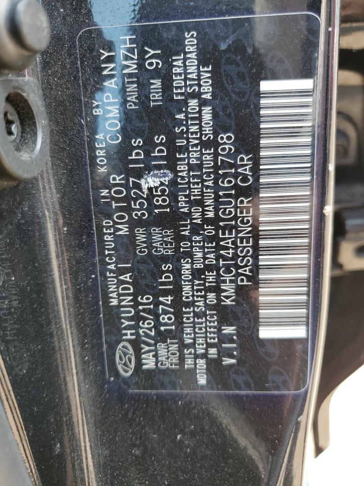 2016 Hyundai Accent Se VIN: KMHCT4AE1GU161798 Lot: 67182524