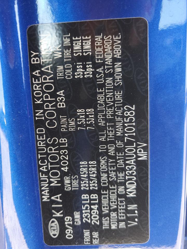 2020 Kia Soul Ex VIN: KNDJ33AU0L7101582 Lot: 66019104