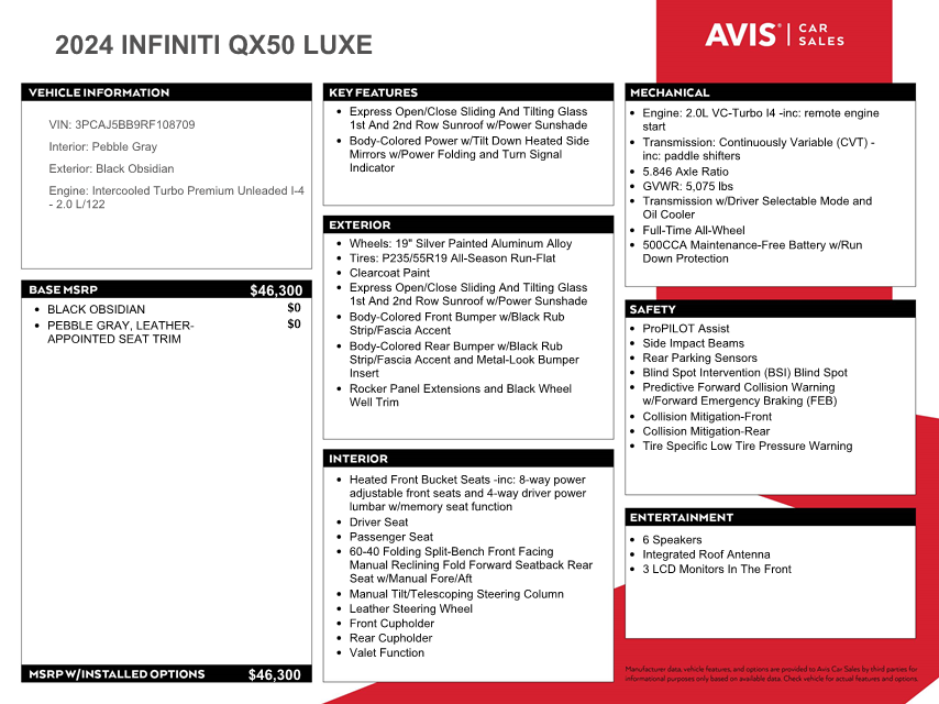 3PCAJ5BB9RF108709 2024 Infiniti Qx50 Luxe