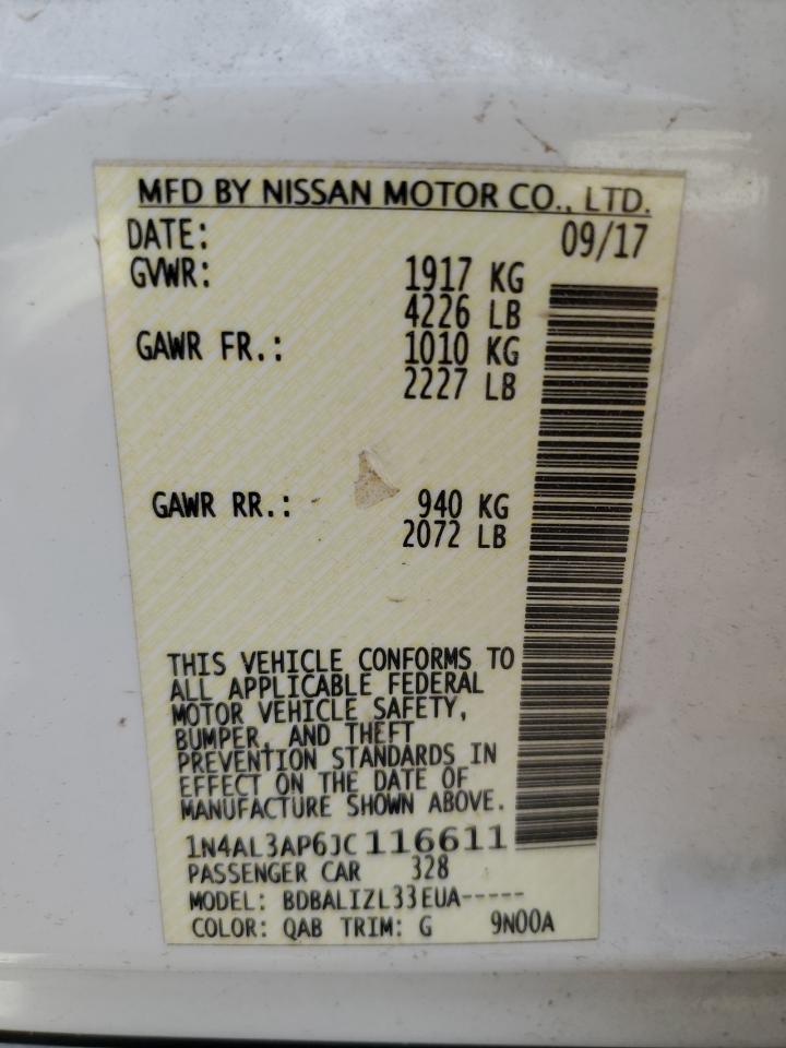 1N4AL3AP6JC116611 2018 Nissan Altima 2.5