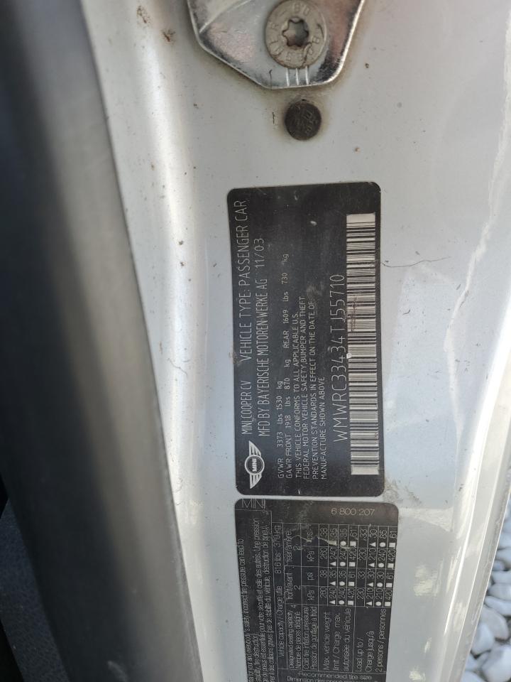 2004 Mini Cooper VIN: WMWRC33434TJ55710 Lot: 65859684