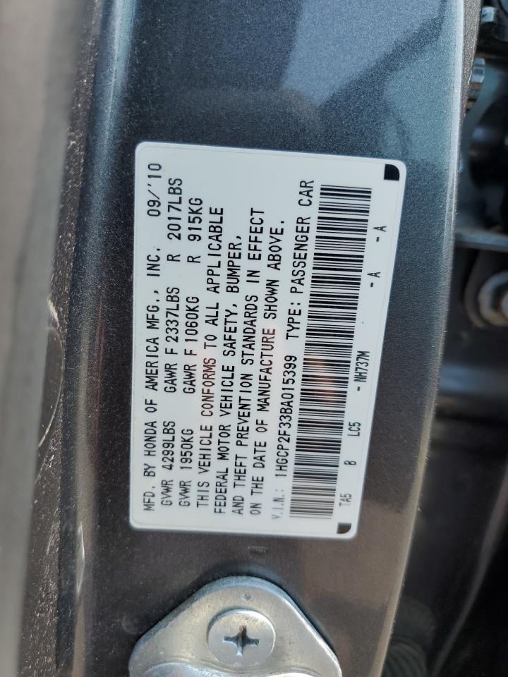 2011 Honda Accord Lx VIN: 1HGCP2F33BA015399 Lot: 65604244