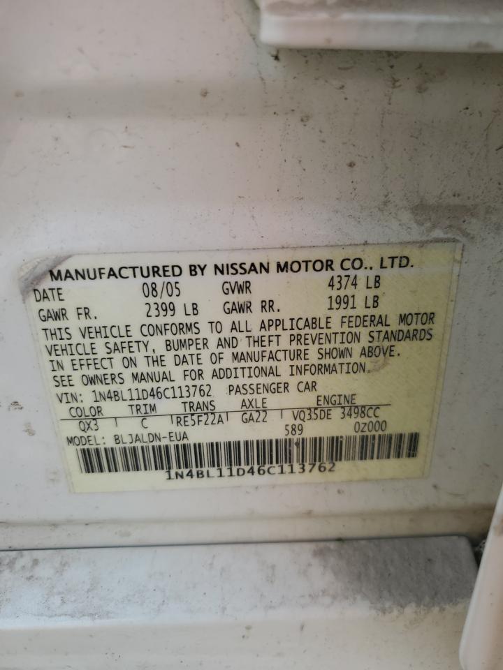 1N4BL11D46C113762 2006 Nissan Altima Se