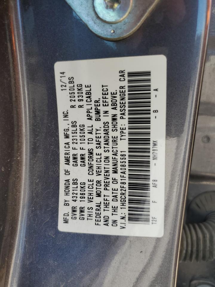 1HGCR2F81FA085561 2015 Honda Accord Exl