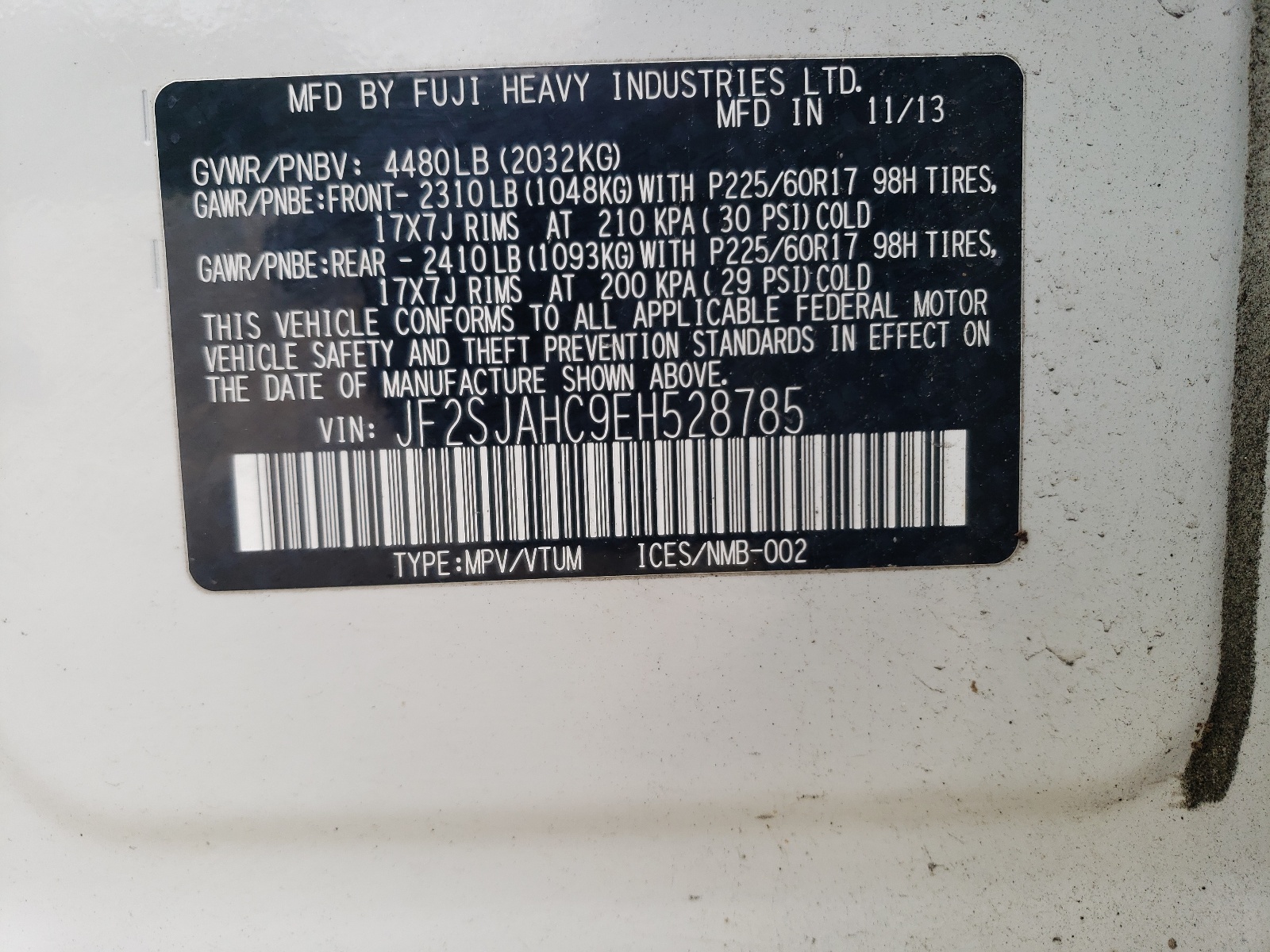 JF2SJAHC9EH528785 2014 Subaru Forester 2.5I Limited