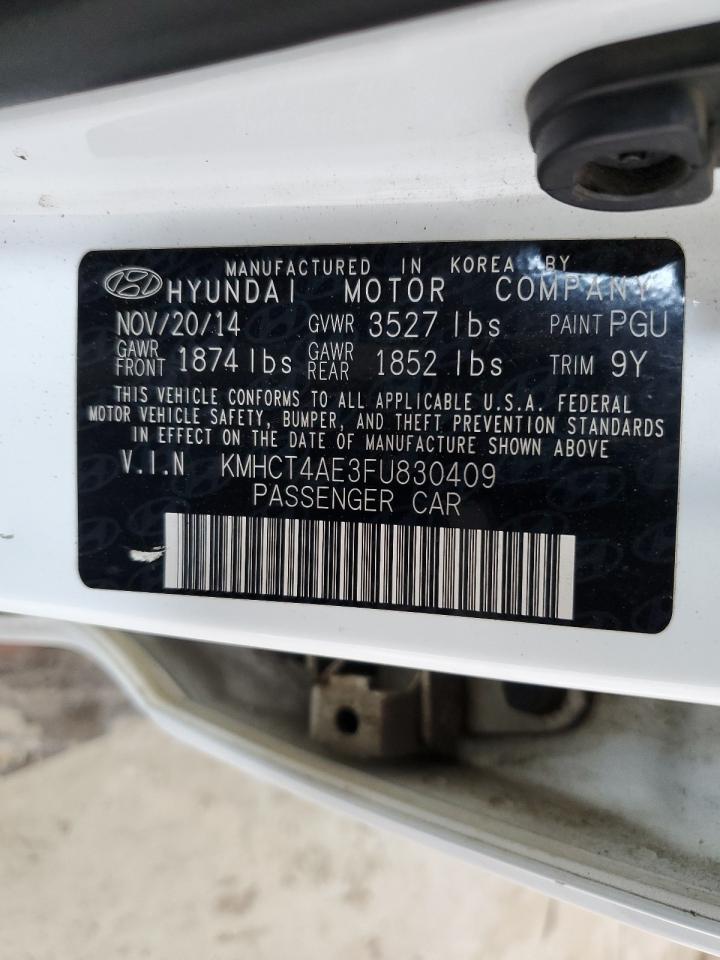 2015 Hyundai Accent Gls VIN: KMHCT4AE3FU830409 Lot: 69133474