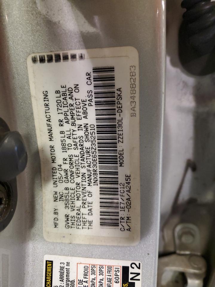 2005 Toyota Corolla Ce VIN: 1NXBR30E65Z352510 Lot: 69048764