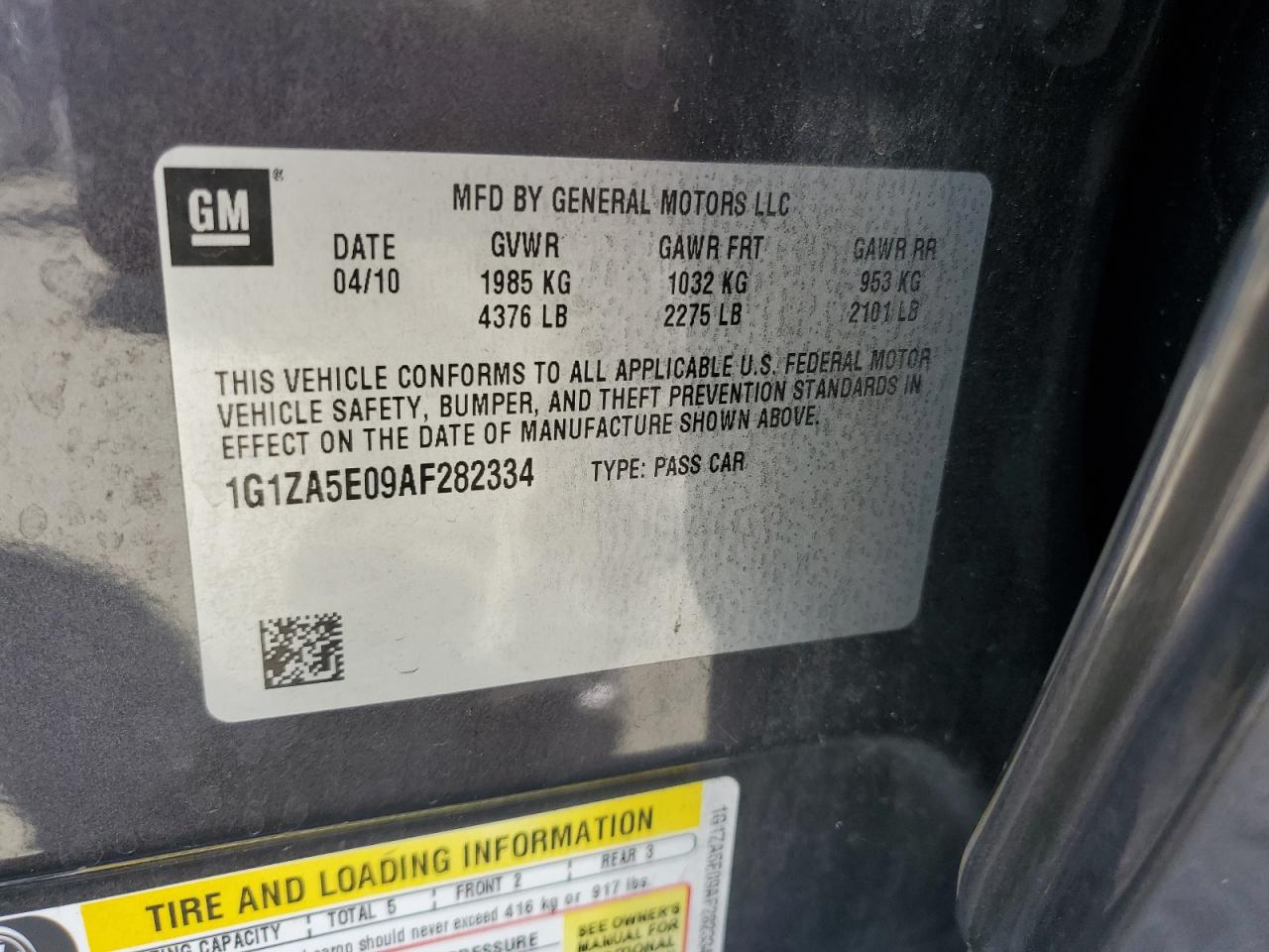 2010 Chevrolet Malibu Ls VIN: 1G1ZA5E09AF282334 Lot: 69148754