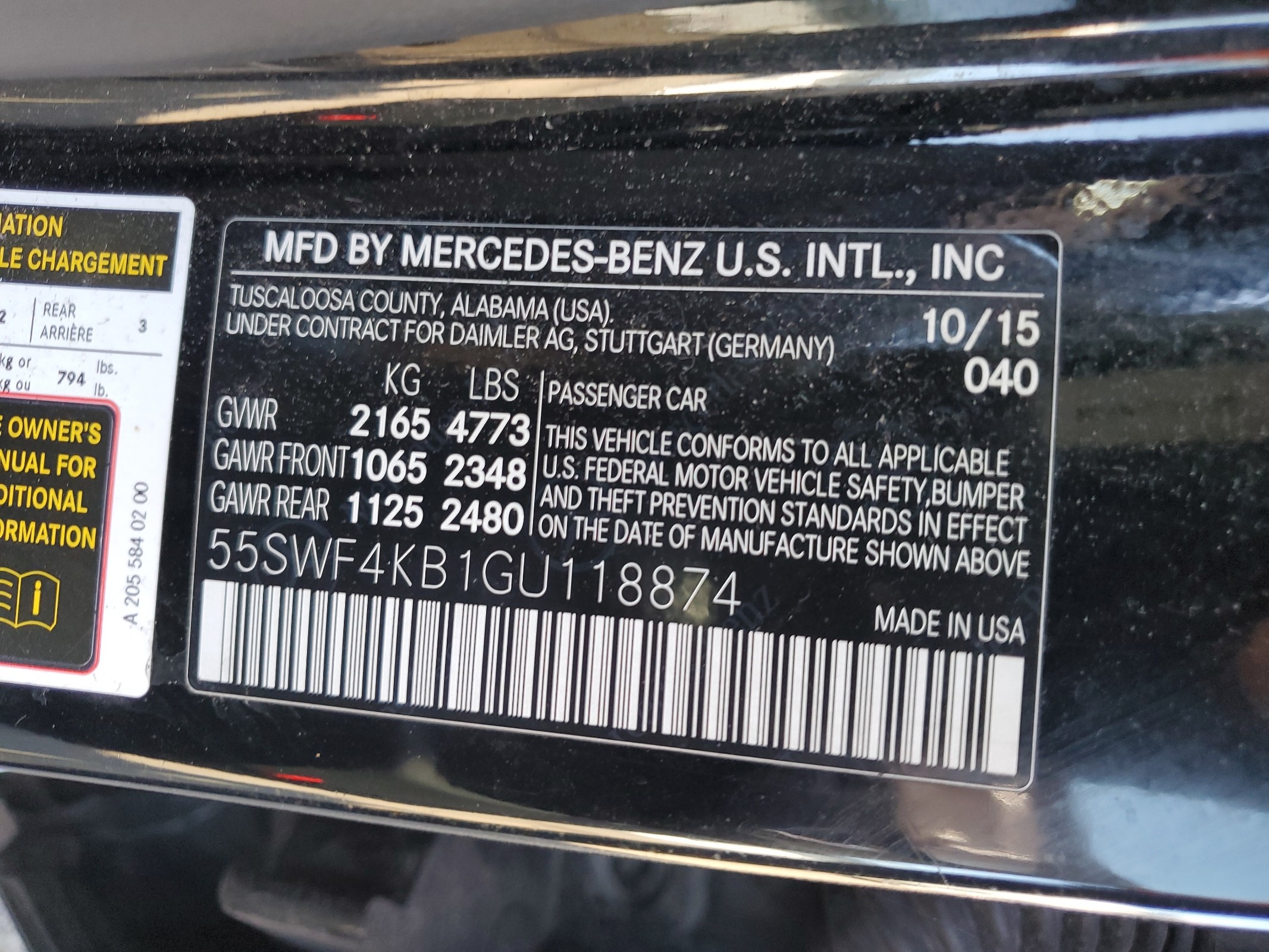 55SWF4KB1GU118874 2016 Mercedes-Benz C 300 4Matic