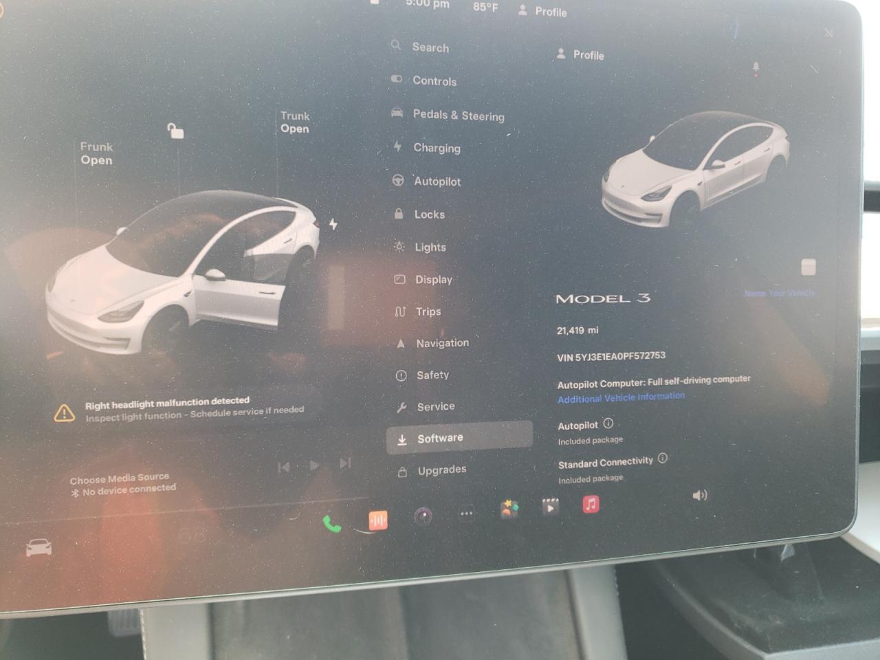 5YJ3E1EA0PF572753 2023 Tesla Model 3