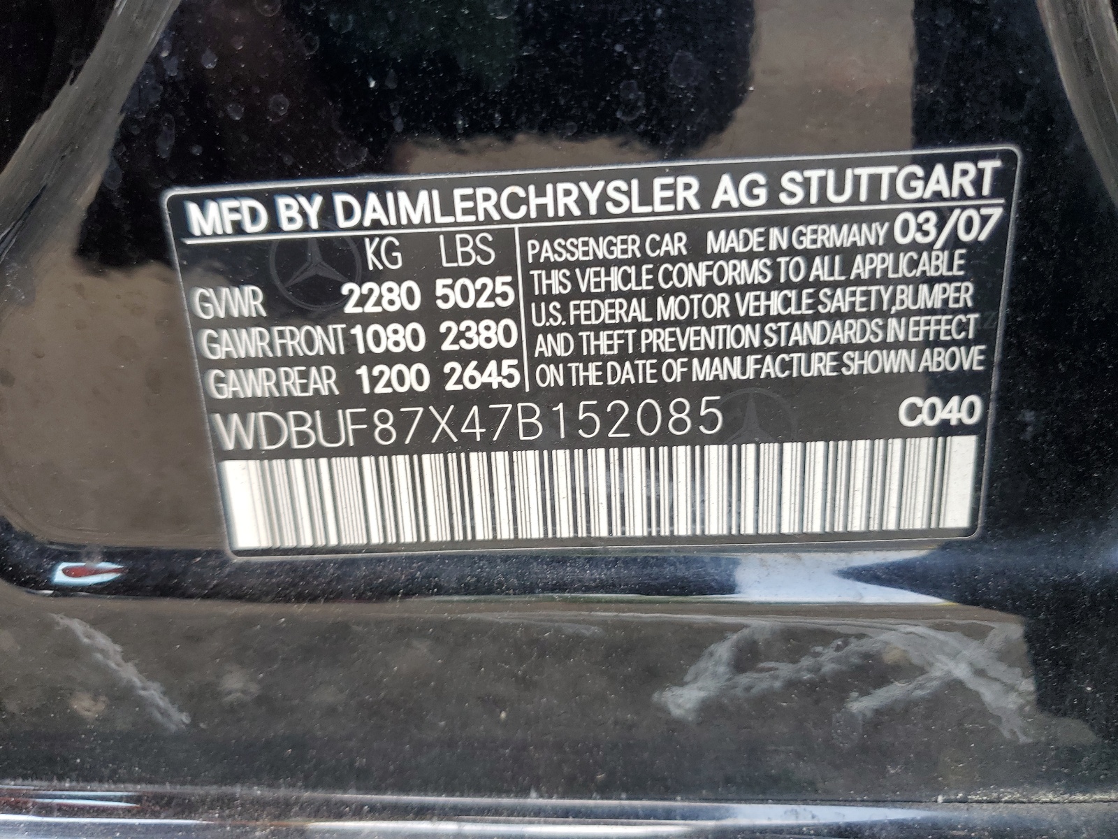 WDBUF87X47B152085 2007 Mercedes-Benz E 350 4Matic