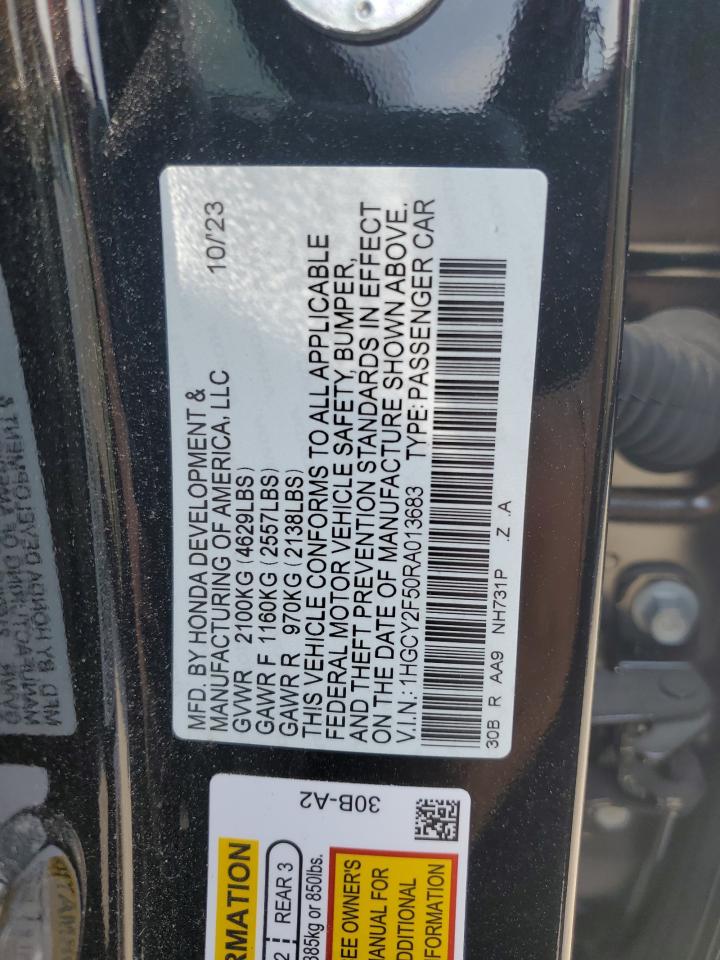 1HGCY2F50RA013683 2024 Honda Accord Hybrid Sport