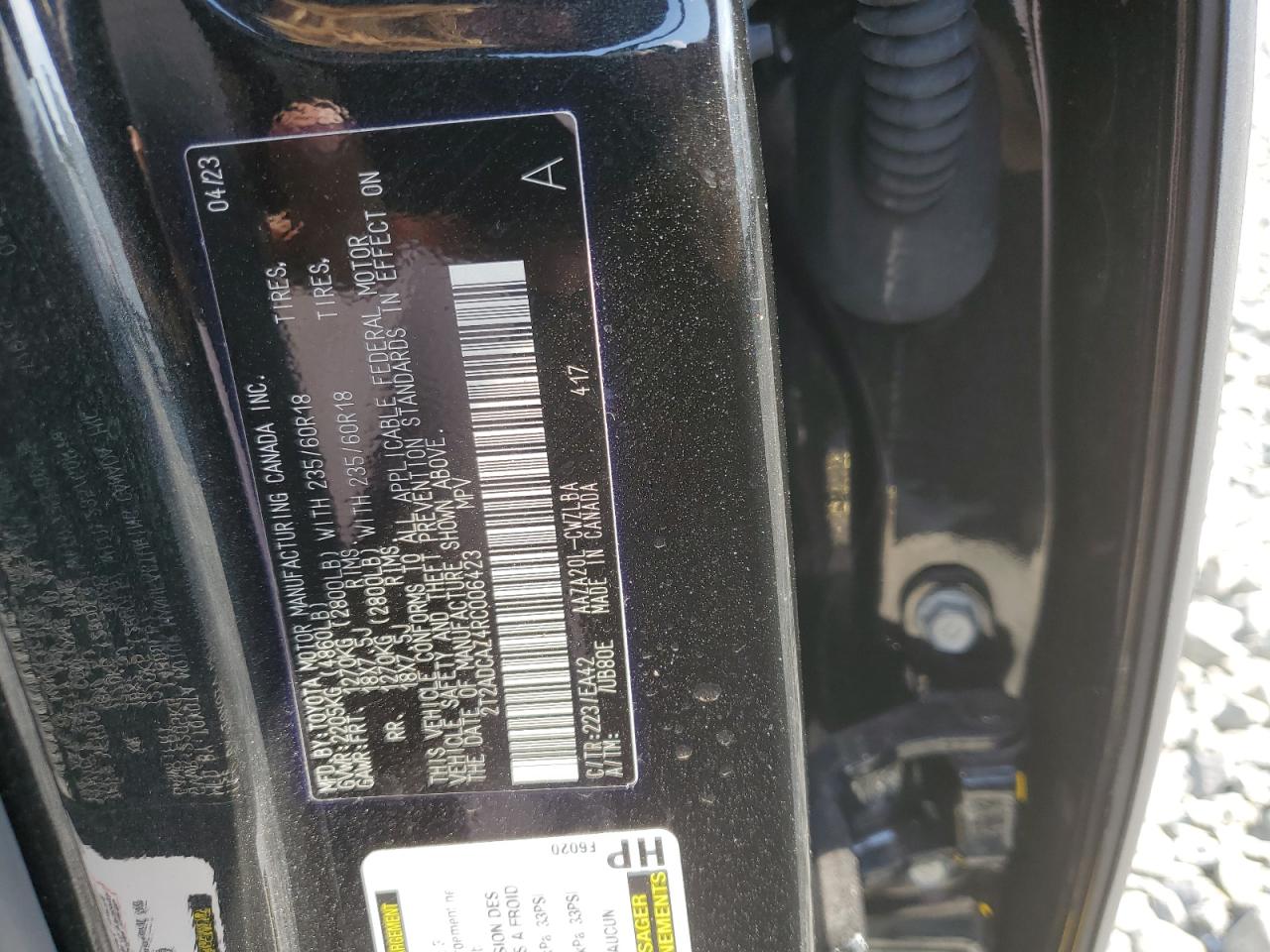 2024 Lexus Nx 250 Base VIN: 2T2ADCAZ4RC006423 Lot: 69185584