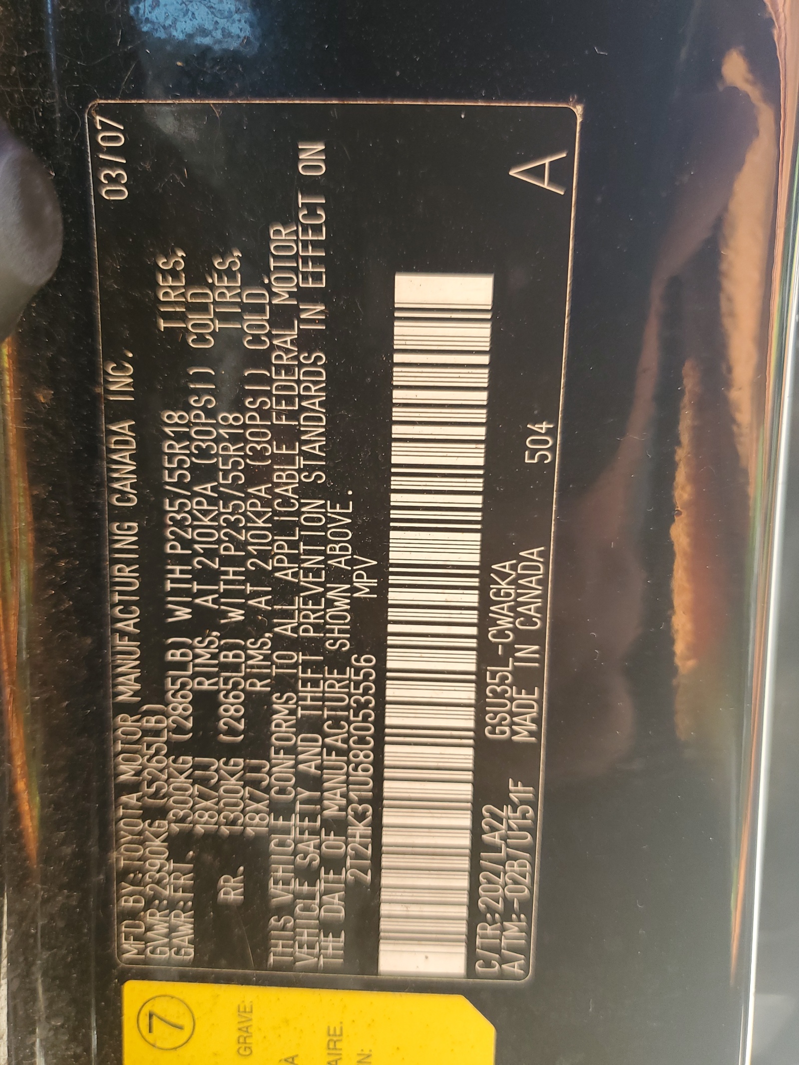 2T2HK31U68C053556 2008 Lexus Rx 350