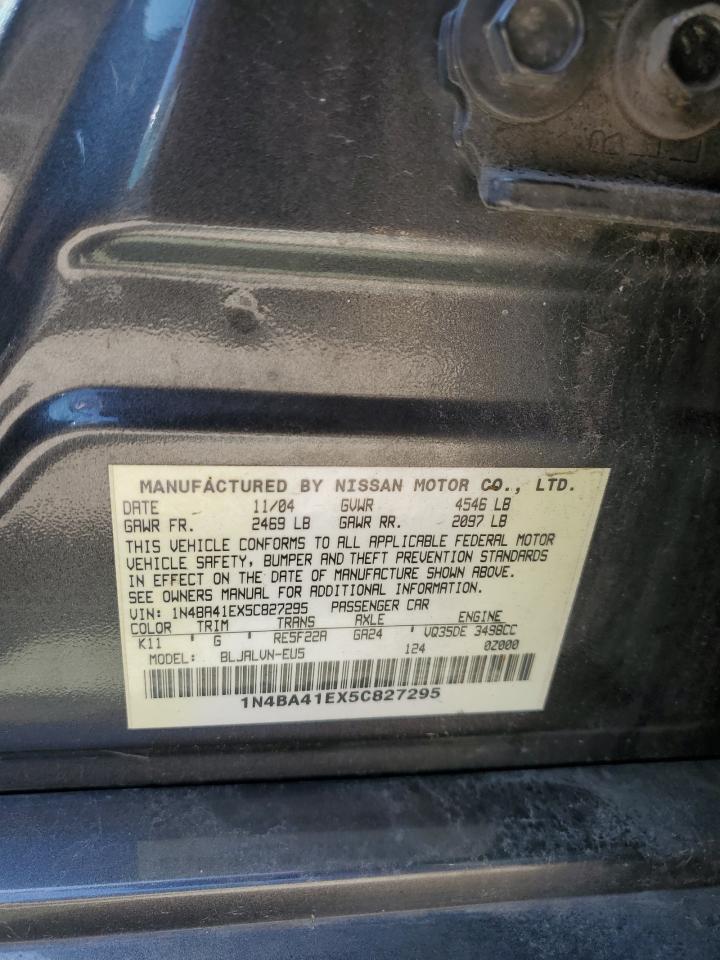 1N4BA41EX5C827295 2005 Nissan Maxima Se