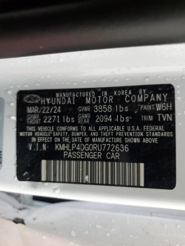 2024 Hyundai Elantra Limited VIN: KMHLP4DG0RU772636 Lot: 66818054