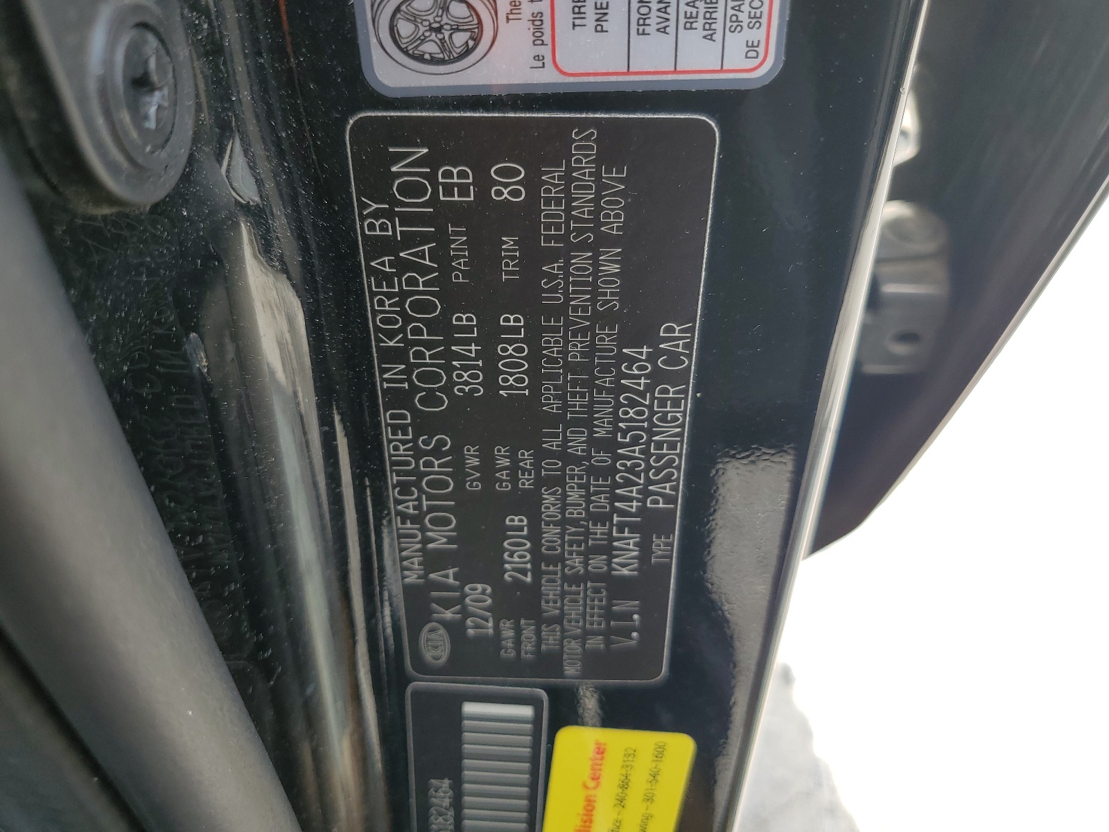 KNAFT4A23A5182464 2010 Kia Forte Lx