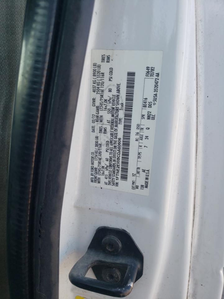 2012 Ford Econoline E250 Van VIN: 1FTNE2EW8CDA60606 Lot: 67273144