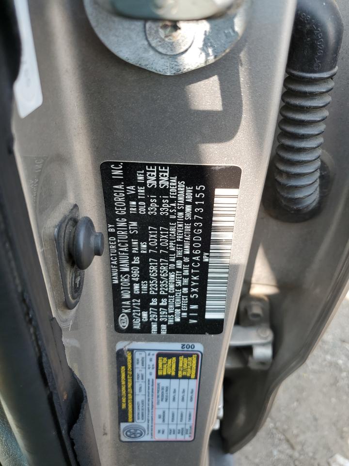 2013 Kia Sorento Lx VIN: 5XYKTCA60DG373155 Lot: 67608594