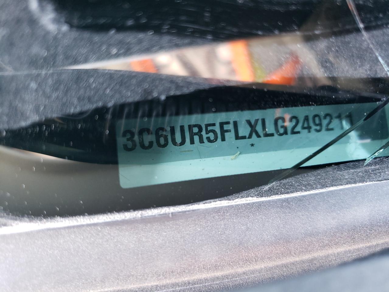 2020 Ram 2500 Laramie VIN: 3C6UR5FLXLG249211 Lot: 65394234