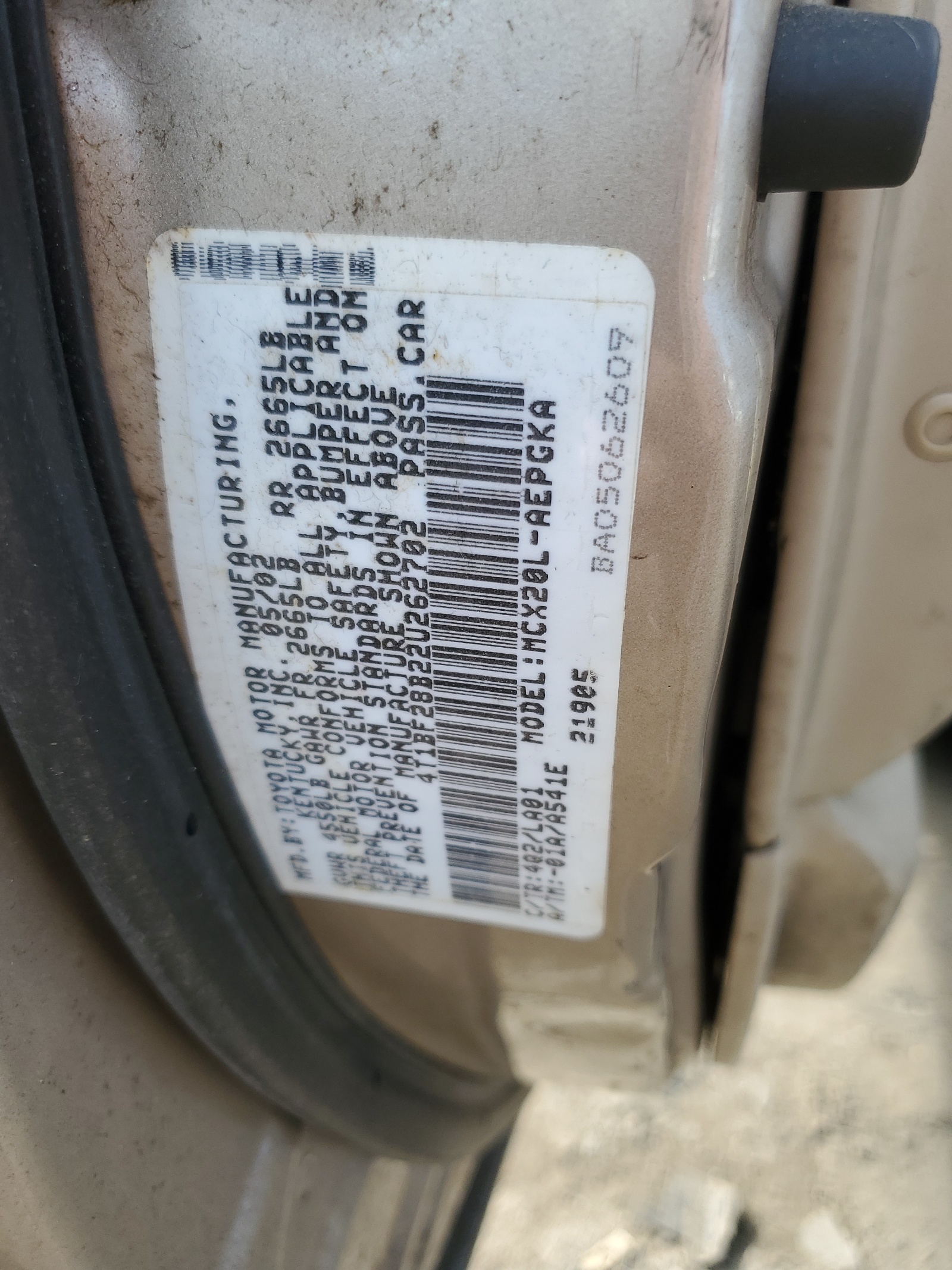 4T1BF28B22U262702 2002 Toyota Avalon Xl