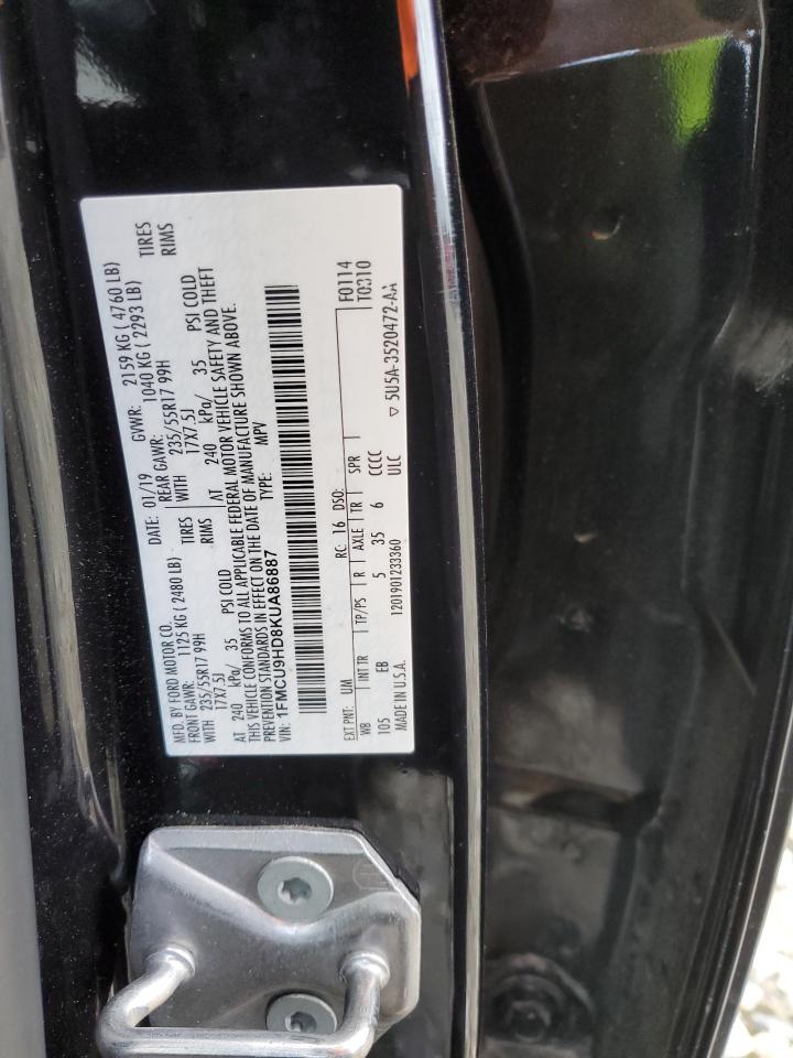 1FMCU9HD8KUA86887 2019 Ford Escape Sel