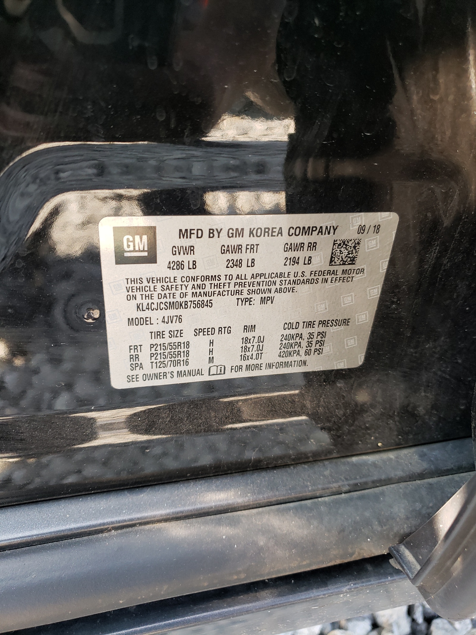 KL4CJCSM0KB756845 2019 Buick Encore Essence