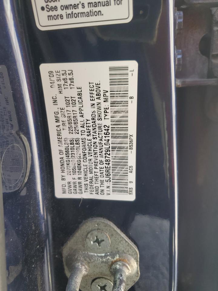 2009 Honda Cr-V Exl VIN: 5J6RE48729L041642 Lot: 69030584