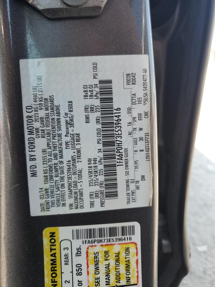 1FA6P0H73E5396416 2014 Ford Fusion Se