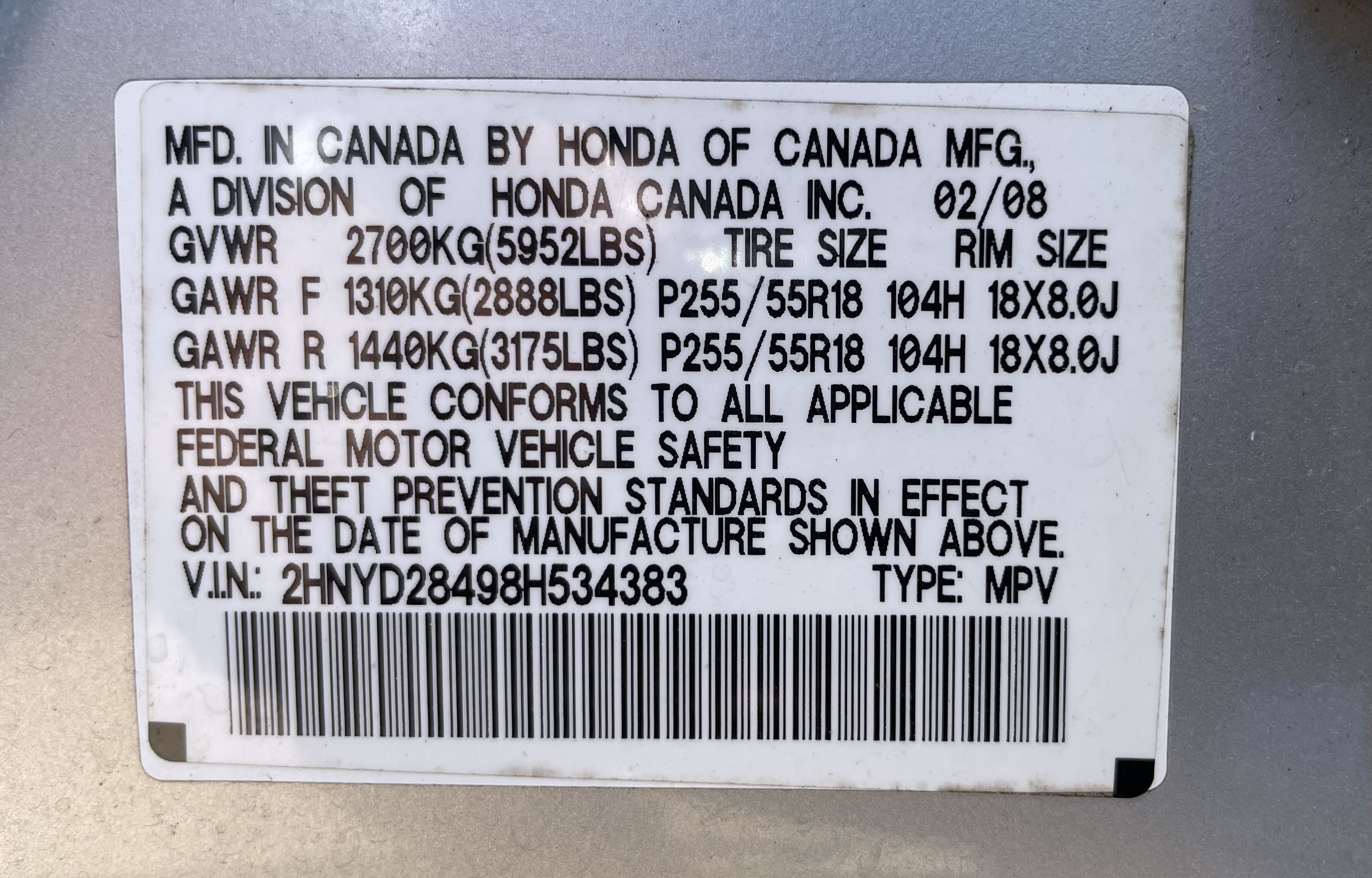 2HNYD28498H534383 2008 Acura Mdx Technology