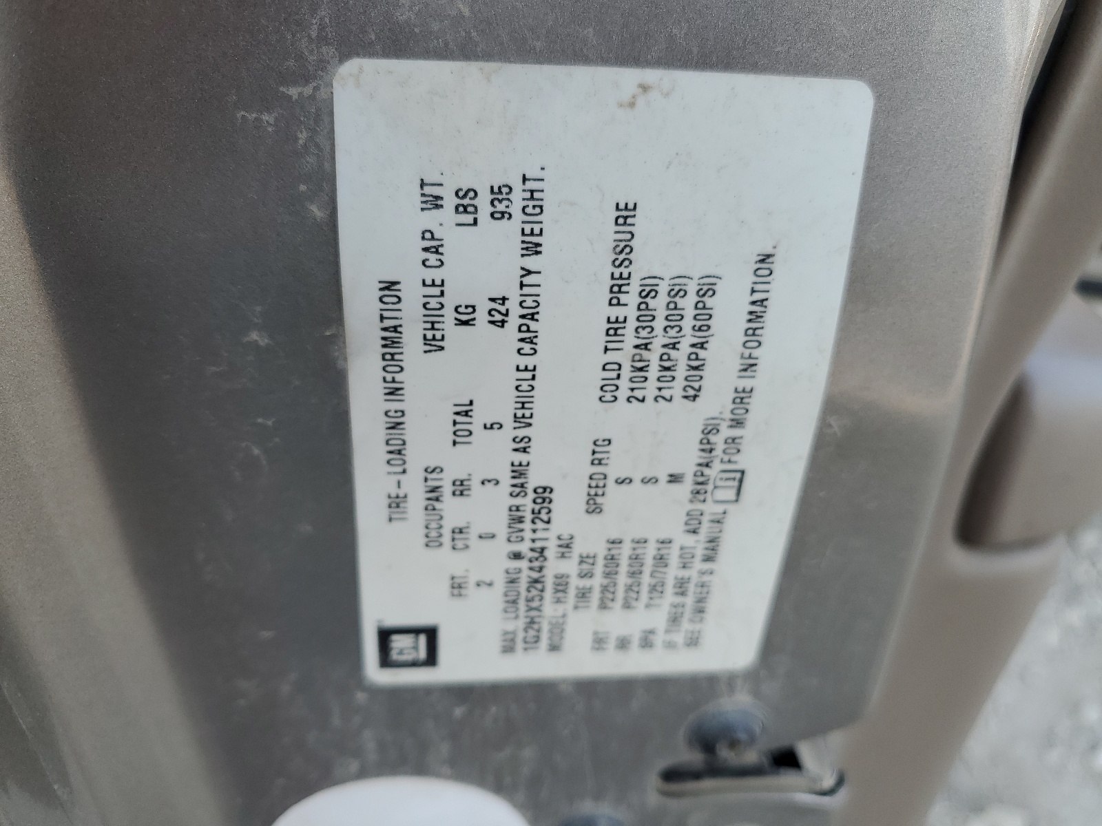 1G2HX52K434112599 2003 Pontiac Bonneville Se