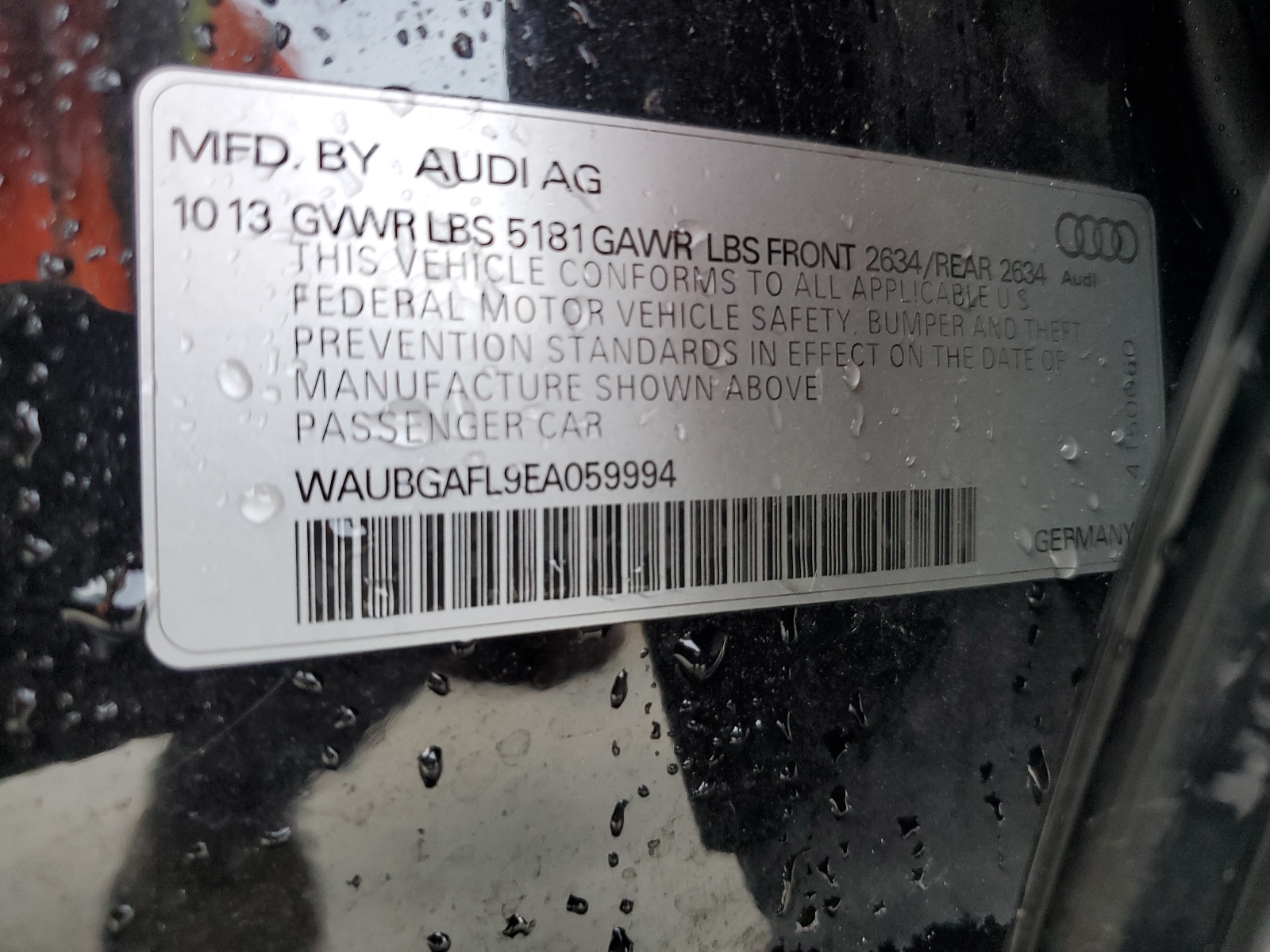 WAUBGAFL9EA059994 2014 Audi S4 Premium Plus