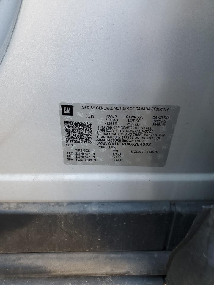 2GNAXUEV0K6264008 2019 CHEVROLET EQUINOX - Image 13