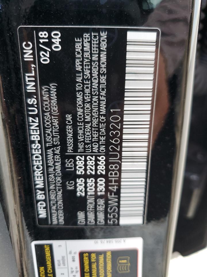 2018 Mercedes-Benz C 350E VIN: 55SWF4HB8JU263201 Lot: 68306714