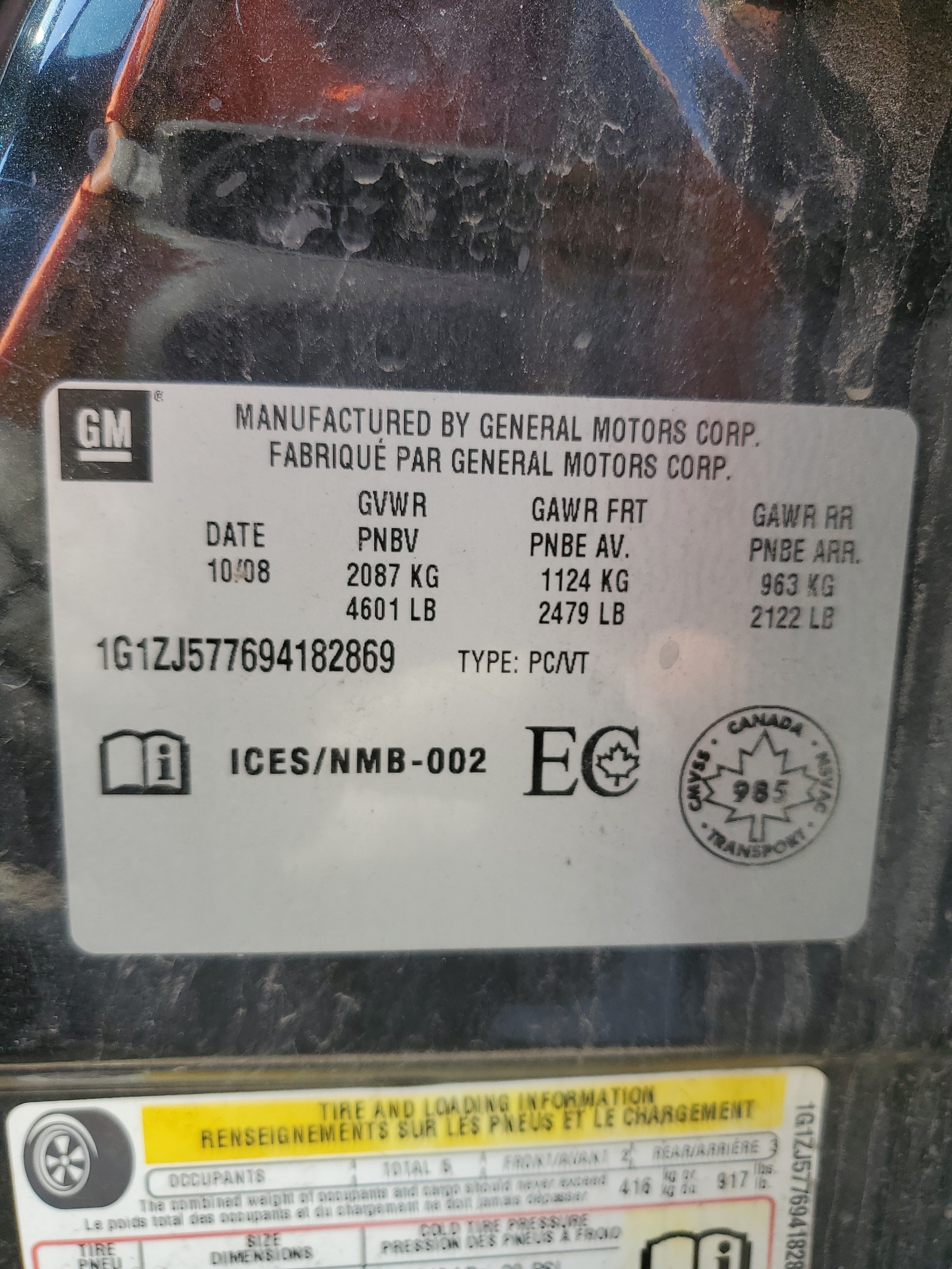 1G1ZJ577694182869 2009 Chevrolet Malibu 2Lt