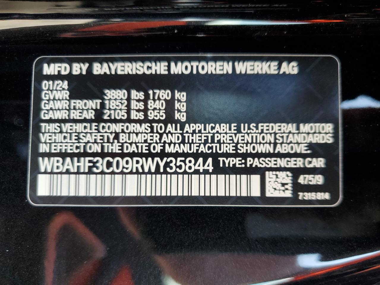 2024 BMW Z4 Sdrive30I VIN: WBAHF3C09RWY35844 Lot: 68285784