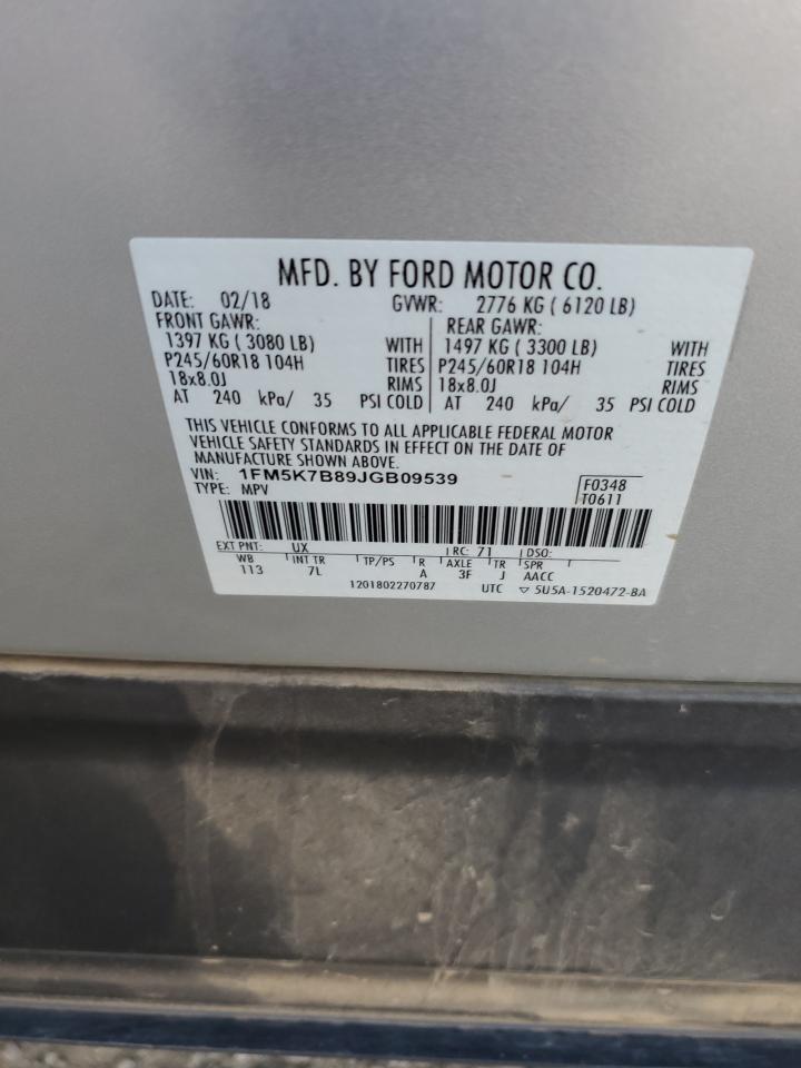 1FM5K7B89JGB09539 2018 FORD EXPLORER - Image 14