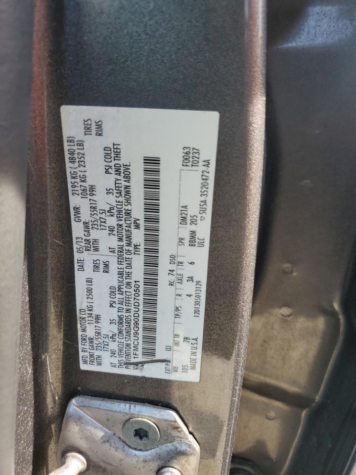 2013 Ford Escape Se VIN: 1FMCU9G90DUD70501 Lot: 66195924