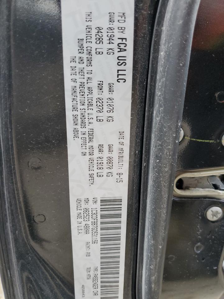 2016 Dodge Dart Sxt VIN: 1C3CDFBB7GD531156 Lot: 65960074