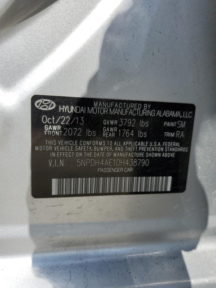 2013 Hyundai Elantra Gls VIN: 5NPDH4AE1DH438790 Lot: 67732894