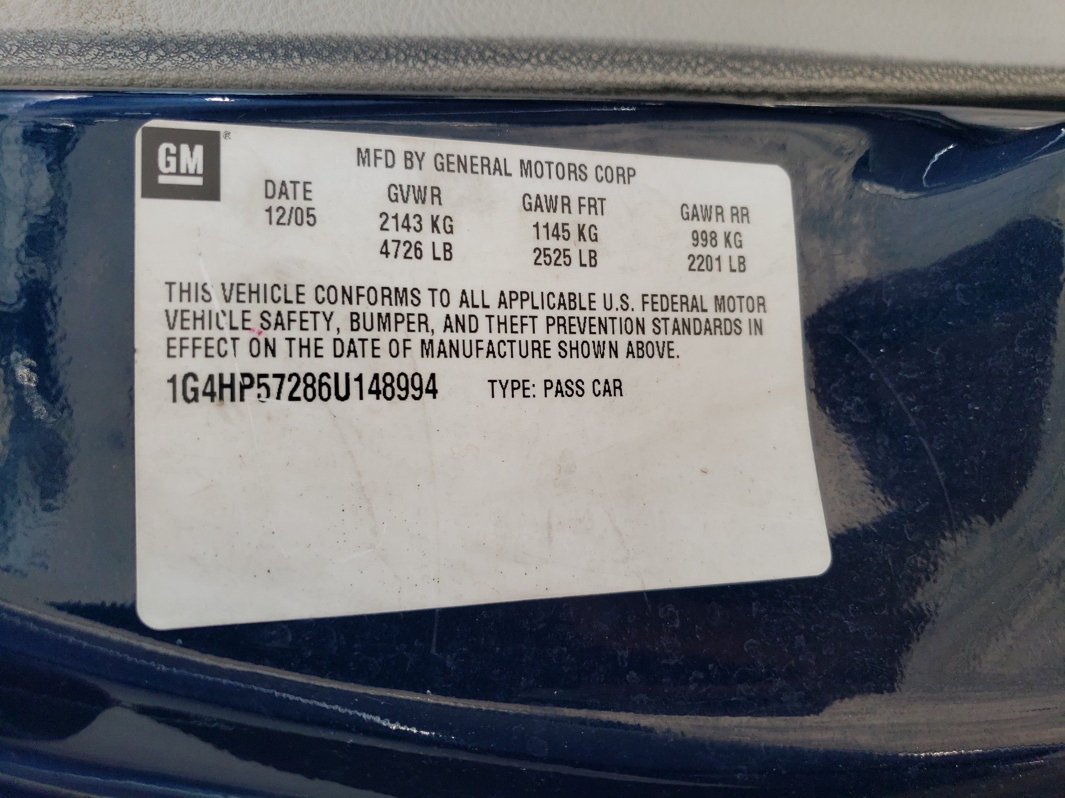 1G4HP57286U148994 2006 Buick Lucerne Cx