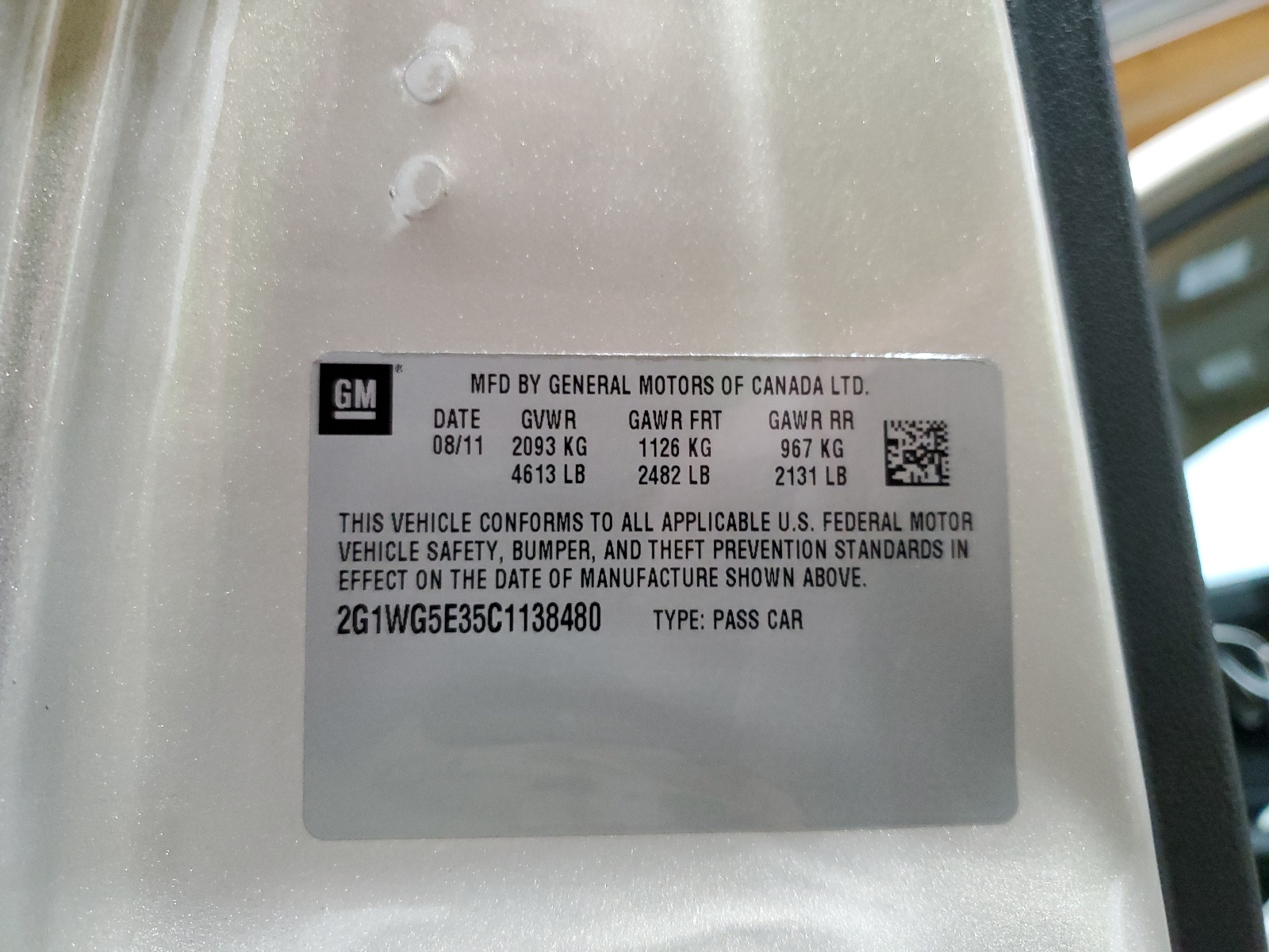 2G1WG5E35C1138480 2012 Chevrolet Impala Lt