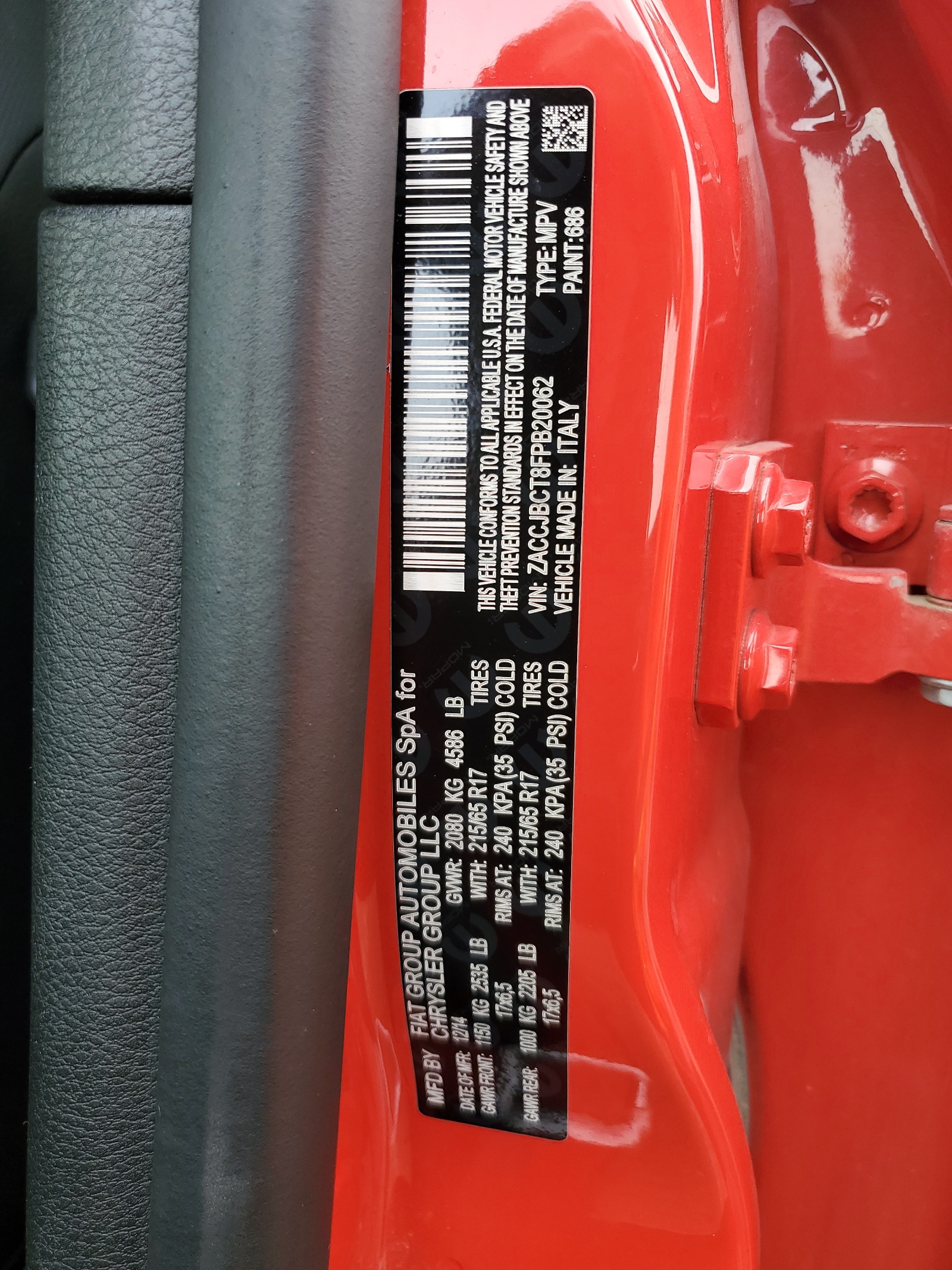 ZACCJBCT8FPB20062 2015 Jeep Renegade Trailhawk