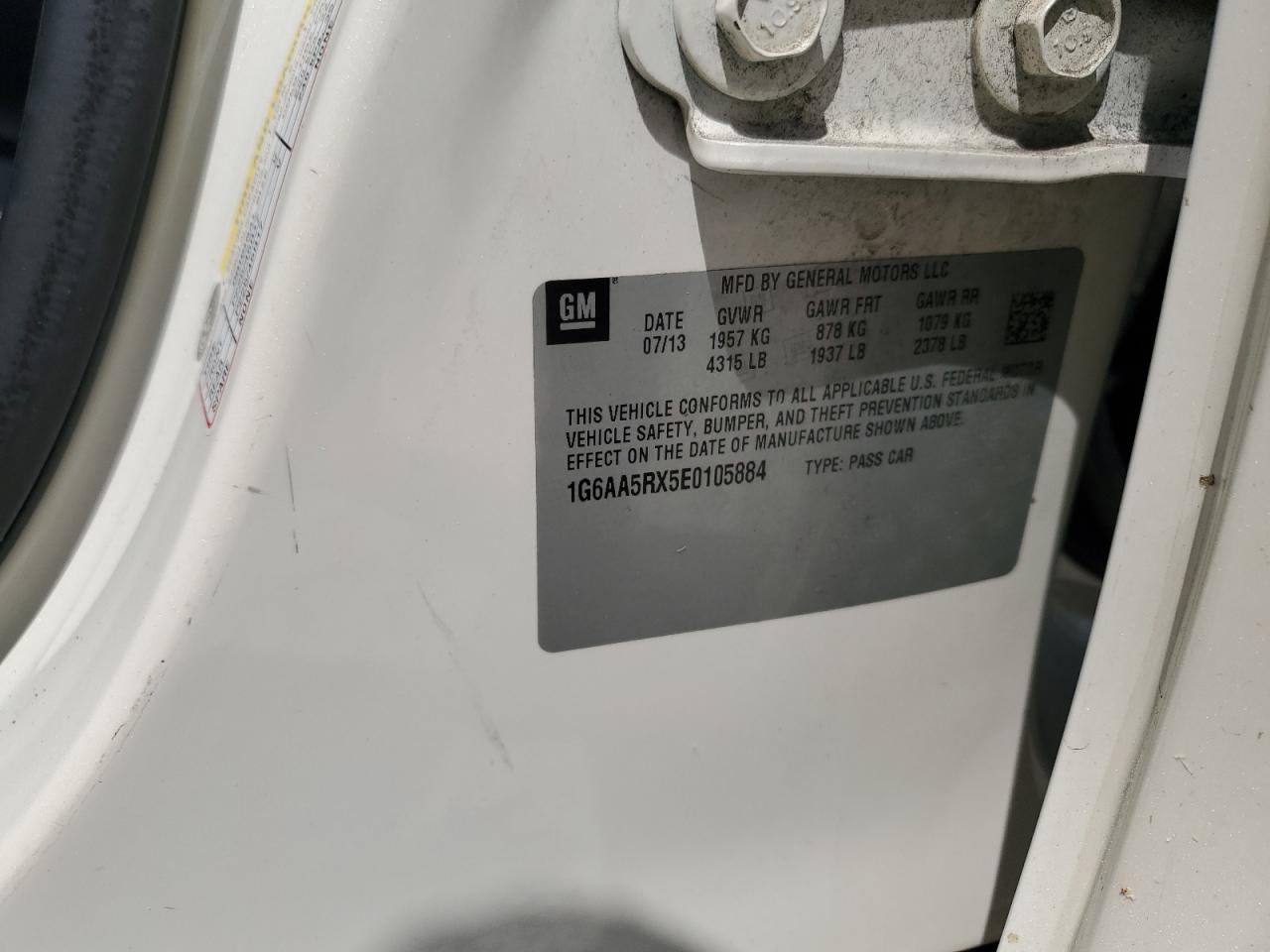 2014 Cadillac Ats VIN: 1G6AA5RX5E0105884 Lot: 68053674