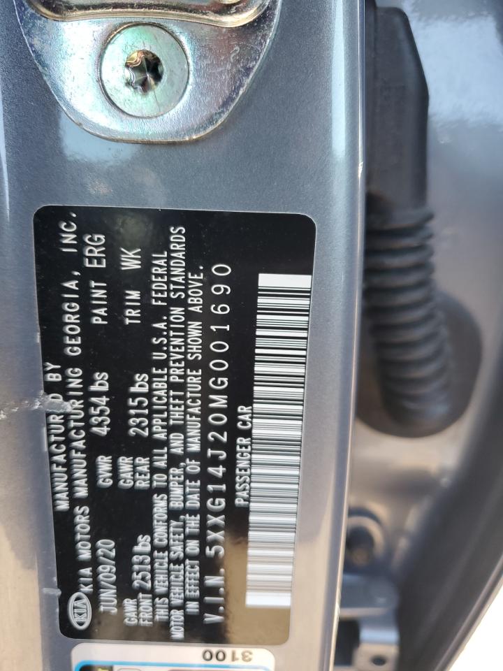 2021 Kia K5 Lxs VIN: 5XXG14J20MG001690 Lot: 67058844