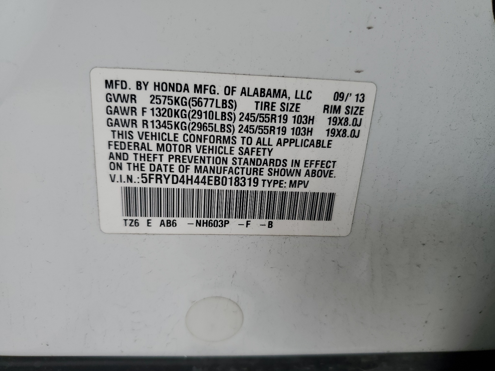 5FRYD4H44EB018319 2014 Acura Mdx Technology