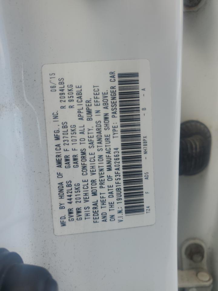 19UUB1F53FA026634 2015 Acura Tlx Tech