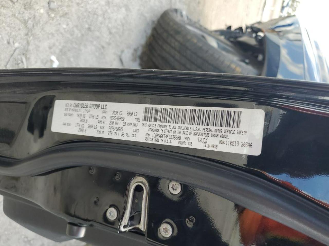 2015 Ram 1500 St VIN: 1C6RR6KT4FS536008 Lot: 65935234