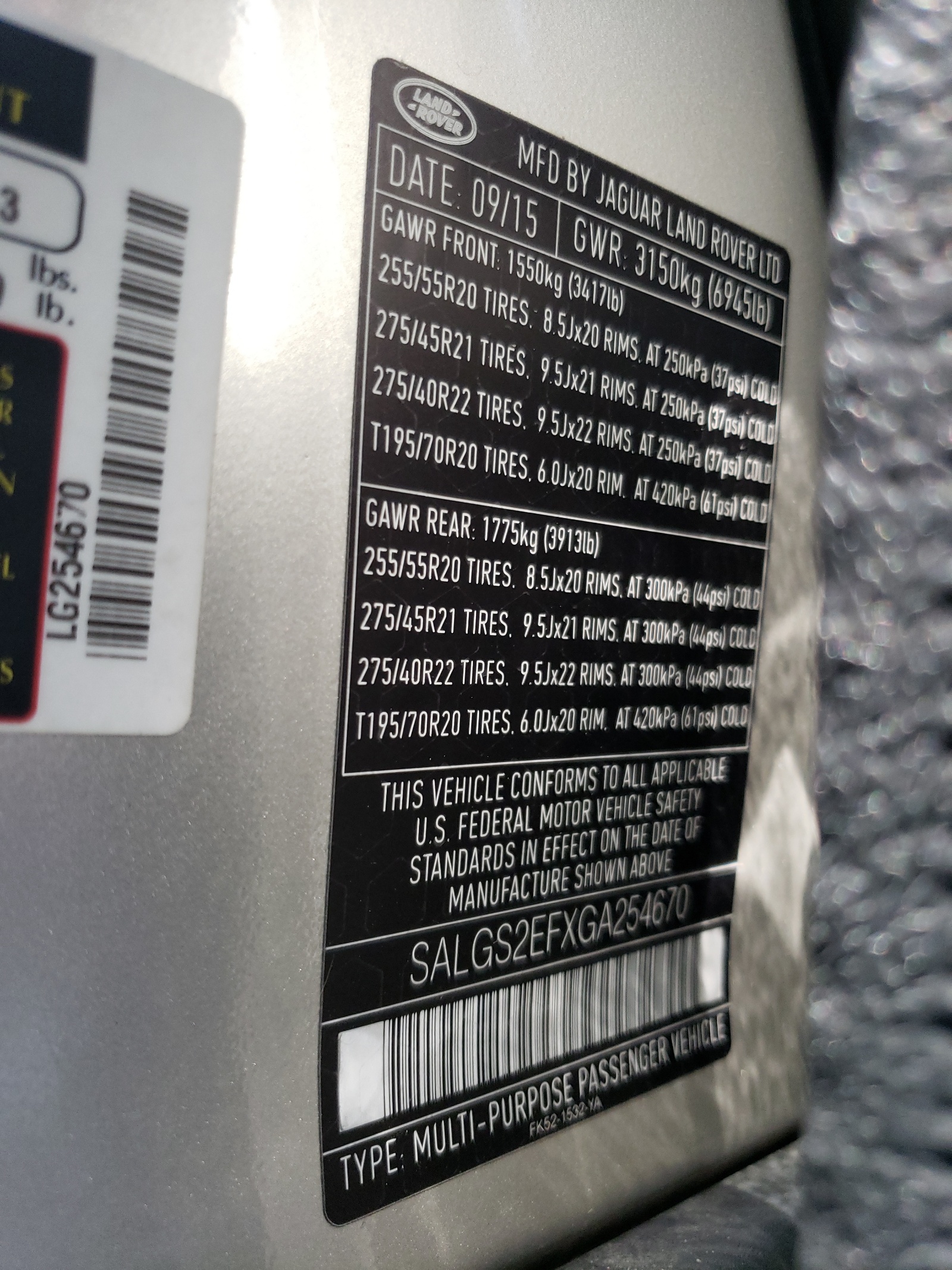 SALGS2EFXGA254670 2016 Land Rover Range Rover Supercharged