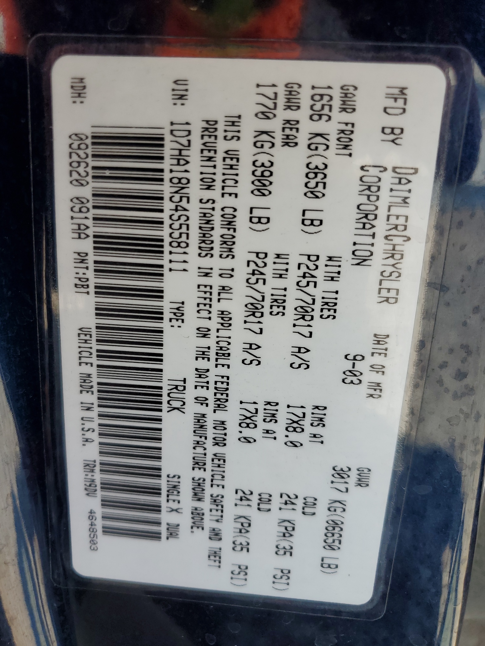 1D7HA18N54S558111 2004 Dodge Ram 1500 St